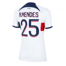 Paris Saint-Germain Nuno Mendes #25 Bortedrakt Kvinner 2023-24 Kortermet